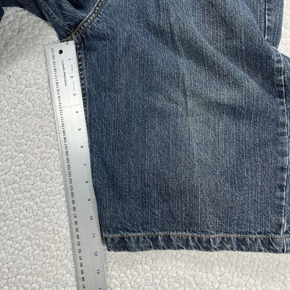 Anchor Blue Baggy Denim Shorts Men’s Size 30 Blue Y2K‎ Hip Hop Streetwear